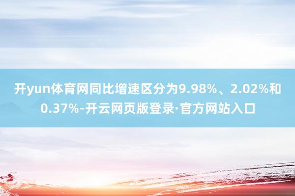 开yun体育网同比增速区分为9.98%、2.02%和0.37%-开云网页版登录·官方网站入口