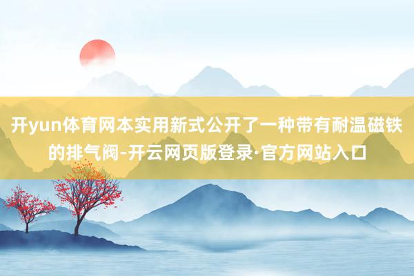 开yun体育网本实用新式公开了一种带有耐温磁铁的排气阀-开云网页版登录·官方网站入口